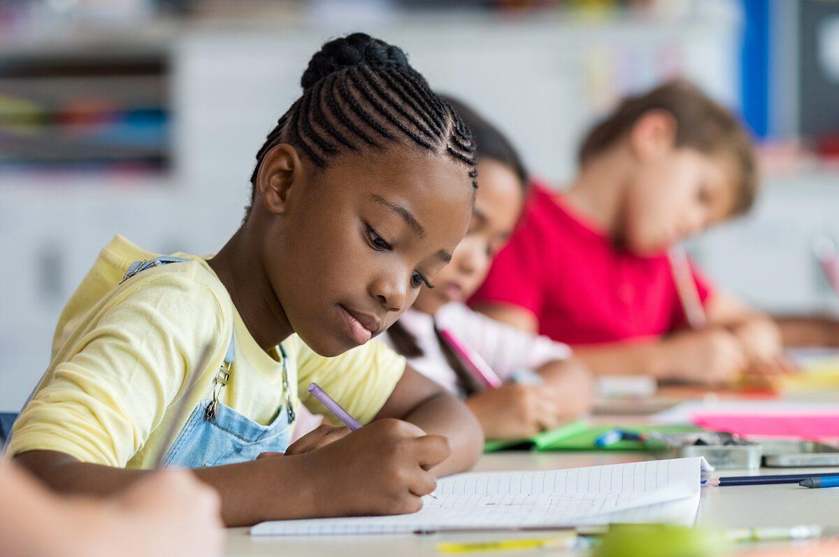 students taking an assessment